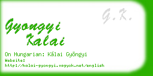 gyongyi kalai business card
